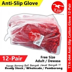 【12-Pair】Anti-Slip Cotton Glove / Non-Slip Dotted Glove / Climbing Glove / Sarung Tangan Bintik #点点 #防滑 #手套 #TTA-044