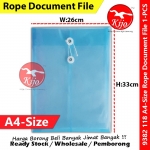 KIJO A4 Size Envelope File / Rope Document File / Fail Tali / Transparent Waterproof Pocket File #A4透明信封文件袋 #绳子文件袋 #9382 KIJO A4 Size Envelope File / Rope Document File / Fail Tali / Transparent Waterproof Pocket File #A4透明信封文件袋 #绳子文件袋 #9382