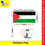 Palestine Spring Flag Nylon Polyester 10x15cm±