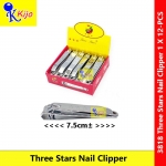 Three Stars Stainless Steel Nail Clipper 3818 7.5cm± 1-Box = 12-PCS