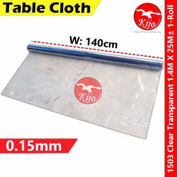 【015】PVC Clear Transparent Table Cloth #AlasMeja #PVC #Transparent #1503