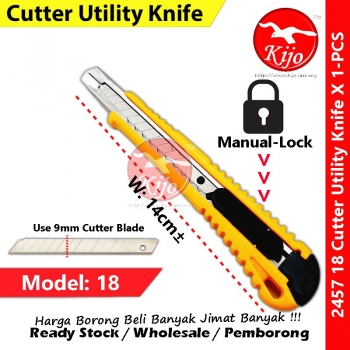 【Small】9mm Manual-Lock Cutter Knife X 1-PCS #Small #9mm #Cutter #2457 #18