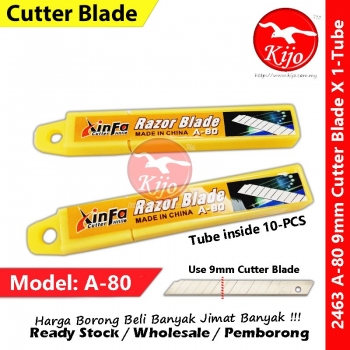 【Small】9mm Cutter Blade Heavy Duty Small Cutter Blade 1Tube=10-PCS #Cutter #Blade #Utility #Knife #9mm #2463 #A-80
