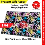 【50-Sheets】Present Gift Paper / Wrapping Paper / Kertas Hadiah / 礼物纸 #7221 #MasterKing #144