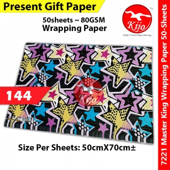 【50-Sheets】Present Gift Paper / Wrapping Paper / Kertas Hadiah / 礼物纸 #7221 #MasterKing #144