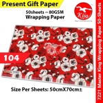 【50-Sheets】Present Gift Paper / Wrapping Paper / Kertas Hadiah / 礼物纸 #7221 #MasterKing #104