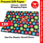 【50-Sheets】Present Gift Paper / Wrapping Paper / Kertas Hadiah / 礼物纸 #7221 #MasterKing #139