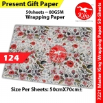 【50-Sheets】Present Gift Paper / Wrapping Paper / Kertas Hadiah / 礼物纸 #7221 #MasterKing #124