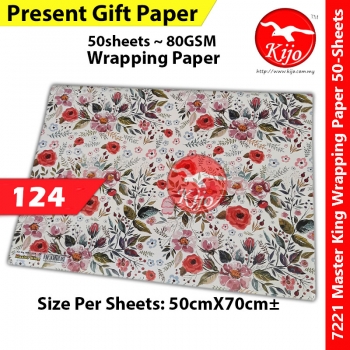 【50-Sheets】Present Gift Paper / Wrapping Paper / Kertas Hadiah / 礼物纸 #7221 #MasterKing #124