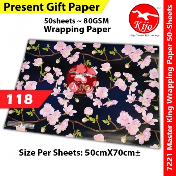 【50-Sheets】Present Gift Paper / Wrapping Paper / Kertas Hadiah / 礼物纸 #7221 #MasterKing #118