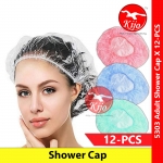 【12-PCS】PVC Shower Cap Penutup Rambut Kepala Plastik Mandi Pelindung Cat Rambut #浴帽 #TopiMandi #ShowerCap #5303