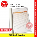 【10-Book】 NCR Bill Book Invoice with Numbering 3-Ply X 25 sheets 176x254mm #NIB1073 #1073 #NCR #BillBook #发货单