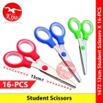 【16-PCS】 13cm± Student Scissors Stainless Steel 1 X 16-PCS #13cm± #1672 #School #Gunting #Art #StudentScissors #学生剪刀