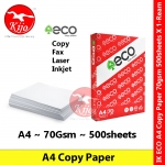 【5-Ream】 IK eco A4 Copy Paper 70gsm ~ 500sheets ~210x297mm X 5-Ream #IKpaper #A4Paper #Copy #Laser #Inkjet #Fax #IK #A4