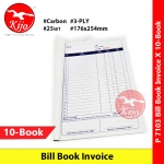 【10-Book】 Bill Book Invoice with Numbering Use Carbon Paper 3-Ply X 25-Set 176x254mm #BillBook #发货单 #开单簿 #现单簿 #P7103