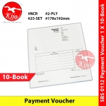 【10-Book】 NCR Payment Voucher 178x192mm 25setX2ply Carbonless #支出传票 #SBS0112 #SBS #0112 #PaymentVoucher #NCR