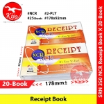 【20-Book】 NCR Receipt Book 2ply X 25sheets 178x92mm #NCR #Resit #Book #收据簿 #SRN350 #BukuResit