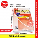 【10-Book】 NCR Bill Book Invoice with Numbering 3-Ply X 25 sheets 176x254mm #NIB1073 #1073 #NCR #BillBook #发货单