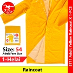 Yellow Adult Raincoat Size54 Free Size Baju Hujan Kuning Tebal #黄色厚装雨衣 #8711 #Adult #Raincoat #54 #Bajuhujan #yellow