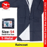 Adult Dark Blue Raincoat Size54 Free Size Baju Hujan Tebal #厚装 #蓝色 #拉链雨衣 #9036 #Adult #Raincoat #54 #Bajuhujan #DarkBlue
