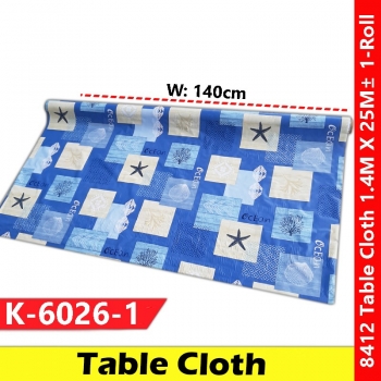 【K-6026-1】Alas Meja Getah PVC Table Cloth Vinyl DIY Tablecloth Gulung #Tablecloth #AlasMeja #Gulung #8412