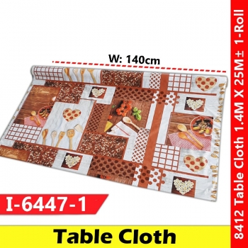 【I-6447-1】Alas Meja Getah PVC Table Cloth Vinyl DIY Tablecloth Gulung #Tablecloth #AlasMeja #Gulung #8412