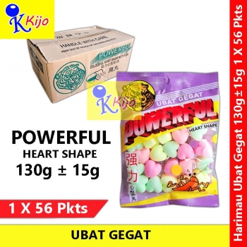 【1 X 56-pkts】 Harimau Ubat Gegat Powerful Heart Shape / Colorful Moth Ball / Naphthalene Ball #彩色臭丸 #心形 #mothballs