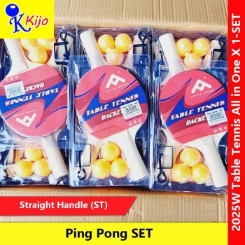 FUHUA 2-PCS Table Tennis Racket + 3-PCS Ping Pong Ball + Net & Stand 1-SET #2025W #Kijo #乒乓球拍 #FUHUA #PingPong