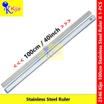 Kijo 100cm 1meter 40inch Stainless Steel Double Sided Ruler #Kijo #PembarisBesi #SteelRuler #2346 #MetalRuler #铁尺