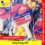 FUHUA 2-PCS Table Tennis Racket + 3-PCS Ping Pong Ball + Net & Stand 1-SET #2025W #Kijo #乒乓球拍 #FUHUA #PingPong