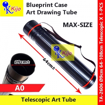 64-108cm Ø9cm A0 Telescopic Drawing Tube Tabung Gambar Blueprint Case #A0 #2606