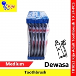 【24-PCS】 KIJO Adult Toothbrush Medium 1 X 24-PCS #KIJO #Adult #BerusGigi #Toothbrush #牙刷 #成人 #1053