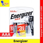 Energizer MAX AAA Battery BP-6 X 1-CARD #9365