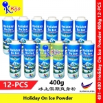 【12-PCS】 Holiday On Ice Talcum Powder 400g 1 X 12-PCS  #HolidayOnIce #491 #TalcumPowder #BedakSejuk