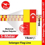 Selangor Flag Line Nylon Polyester Selangor Darul Ehsan Flag 5meter± 12flag #2677 #Selangor #Flag #line #雪蘭莪旗