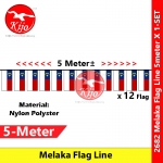 Melaka Flag Line Nylon Polyester Melaka Negeri Bersejarah Flag 5meter± 12flag #2682 #Malacca #Flag #line #马六甲旗