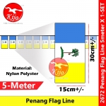 Penang Flag Line Nylon Polyester Pulau Pinang Pulau Mutiara Flag 5meter± 12flag #2672 #GeorgeTown #Flag #line #槟城旗