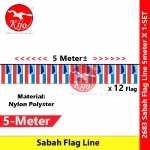Sabah Flag Line Nylon Polyester Sabah Negeri Dibawah Bayu Flag 5meter± 12flag #2683 #Sabah #Flag #line #沙巴旗