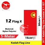 Kedah Flag Line Nylon Polyester Kedah Darul Aman Flag 5meter± 12flag #2671 #Kedah #Flag #line #吉打旗