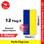 Perlis Flag Line Nylon Polyester Perlis Indera Kayangan Flag 5meter± 12flag #2670 #Perlis #Flag #line #玻璃市旗