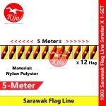 Sarawak Flag Line Nylon Polyester Sarawak Bumi Kenyalang Flag 5meter± 12flag #1803 #Sarawak #Flag #line #砂拉越旗