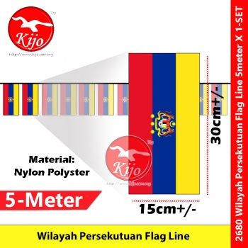 Wilayah Persekutuan Flag Line Nylon Polyester Federal Territories Flag 5meter± 12flag #2680 #Wilayah #Flag #聯邦直轄區旗