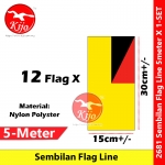 Negeri Sembilan Flag Line Nylon Polyester Negeri Sembilan Darul Khusus Flag 5meter± 12flag #2681 #Sembilan #Flag #森美蘭旗