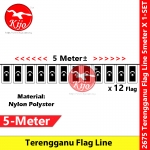 Terengganu Flag Line Nylon Polyester Terengganu Darul Iman Flag 5meter± 12flag #2675 #Terengganu #Flag #line #登嘉樓旗