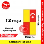 Selangor Flag Line Nylon Polyester Selangor Darul Ehsan Flag 5meter± 12flag #2677 #Selangor #Flag #line #雪蘭莪旗