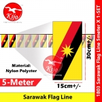 Sarawak Flag Line Nylon Polyester Sarawak Bumi Kenyalang Flag 5meter± 12flag #1803 #Sarawak #Flag #line #砂拉越旗