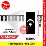 Terengganu Flag Line Nylon Polyester Terengganu Darul Iman Flag 5meter± 12flag #2675 #Terengganu #Flag #line #登嘉樓旗