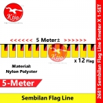 Negeri Sembilan Flag Line Nylon Polyester Negeri Sembilan Darul Khusus Flag 5meter± 12flag #2681 #Sembilan #Flag #森美蘭旗