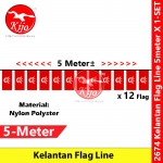 Kelantan Flag Line Nylon Polyester Kelantan Darul Naim Flag 5meter± 12flag #2674 #Kelantan #Flag #line #吉蘭丹旗