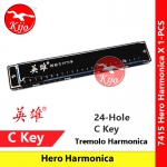 Hero 24-Hole Tremolo Harmonica C Key #Hero #C调 #口琴 #Tremolo #Harmonica #7415 #Hero #英雄